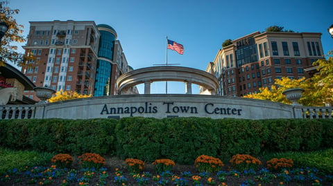 Annapolis Town Center entrance landscaping