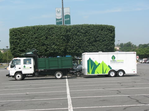 Environmentally friendly landscaping company truck