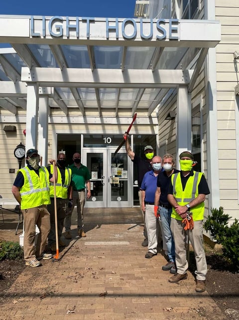 Level Green Volunteering cleaning up The Light House property